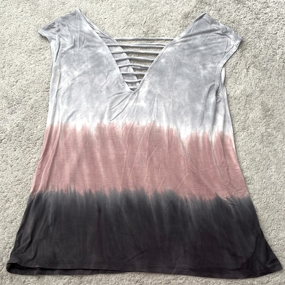 American Eagle Outfitters Tops - American Eagle Tie Dye Tshirt with Cut Out Details